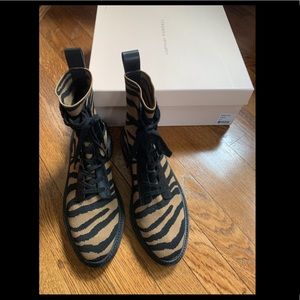 Brady knit combat boots tiger stripe